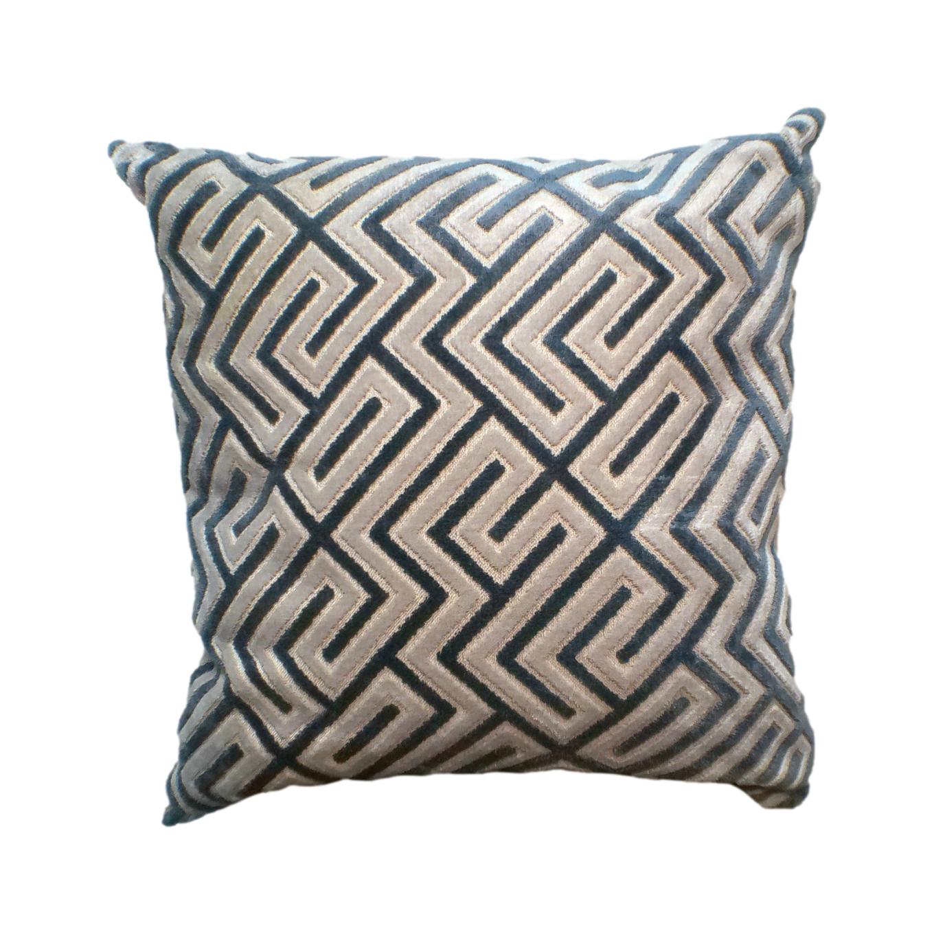 Blue and Gray Pillow